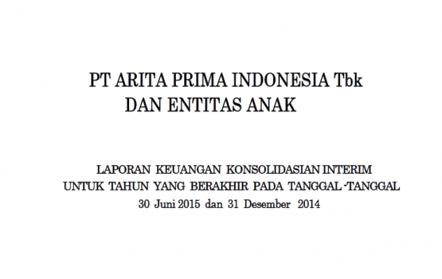 2015 - semester 1 Financial Report
