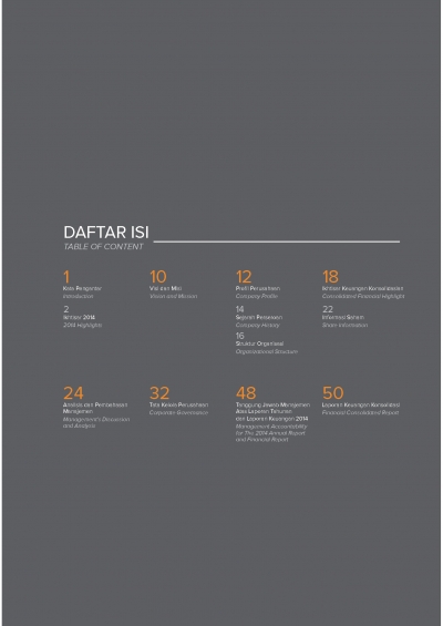 daftar isi Annual Report 2014